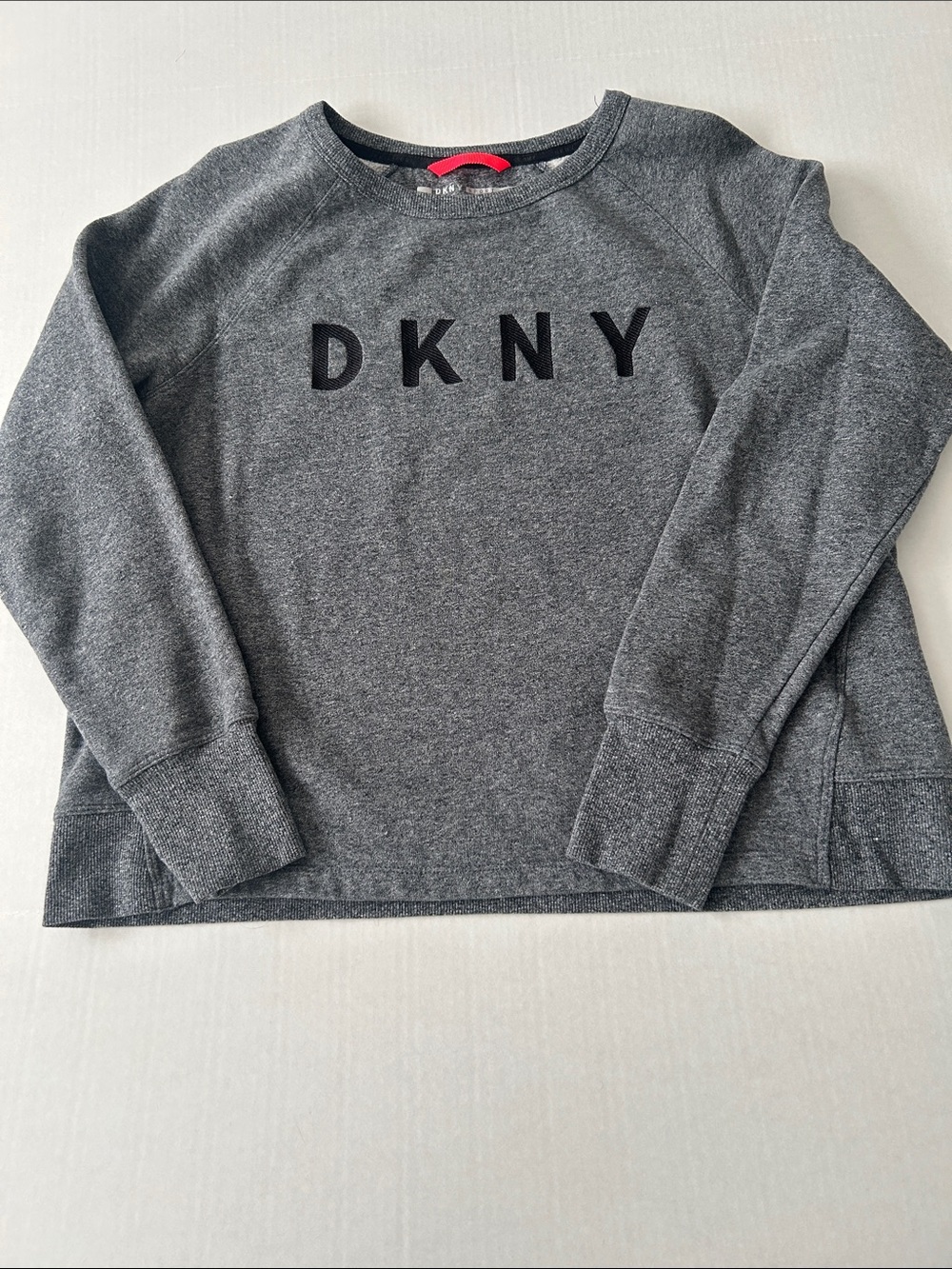 DKNY Charcoal Gray Logo Crewneck Sweatshirt